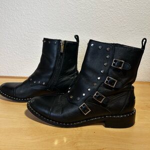 Jimmy Choo Black Studded Ankle Boots